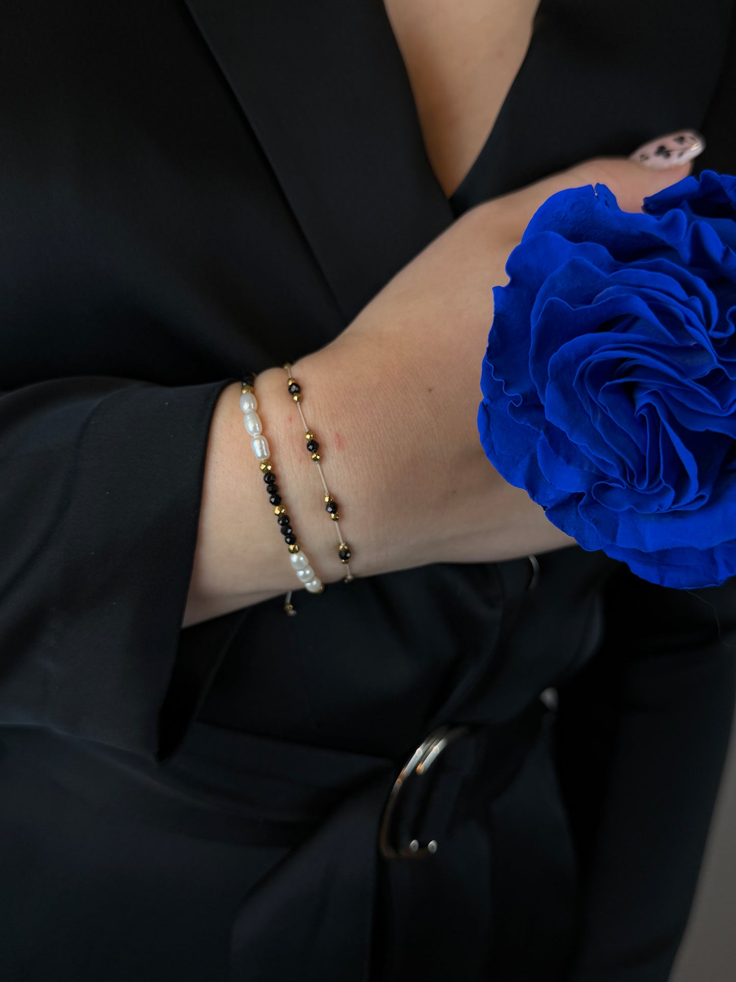 Bransoletka ELARA CZARNY TURMALIN