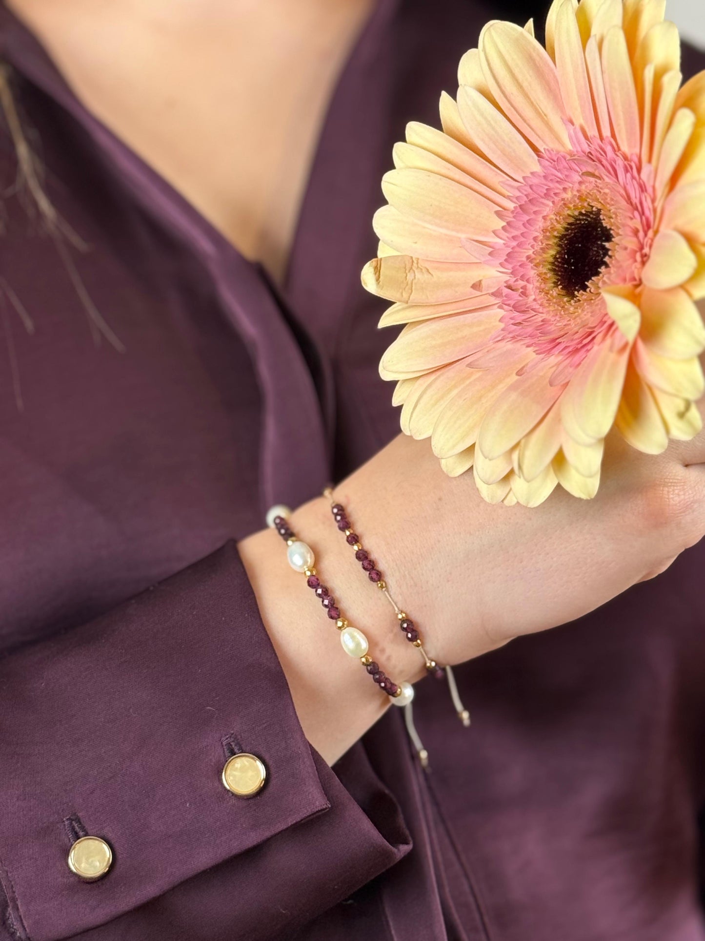 Bransoletka SELENE GRANAT