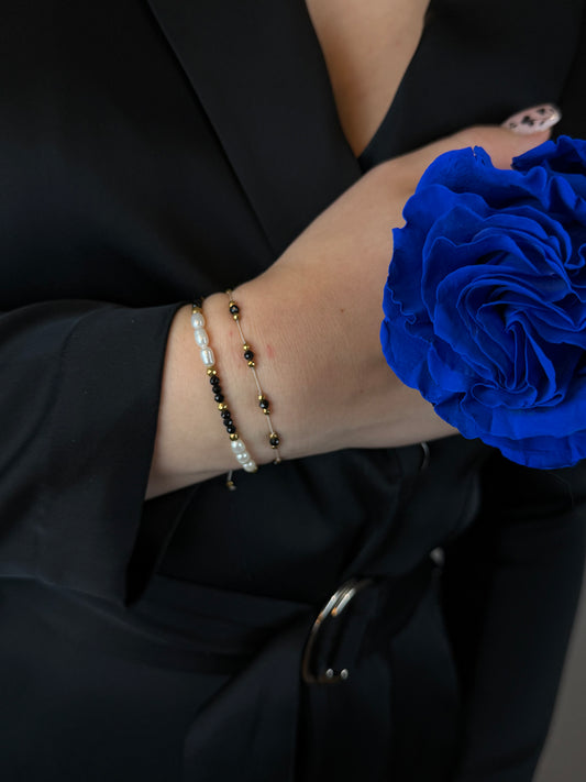 Bransoletka ELARA CZARNY TURMALIN