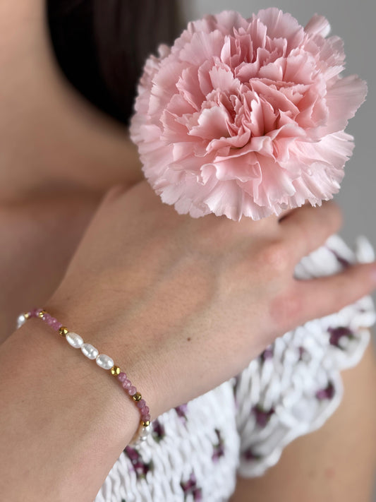 Bransoletka LUNA Różowy Turmalin