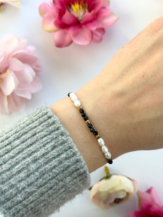 Bransoletka LUNA CZARNY TURMALIN