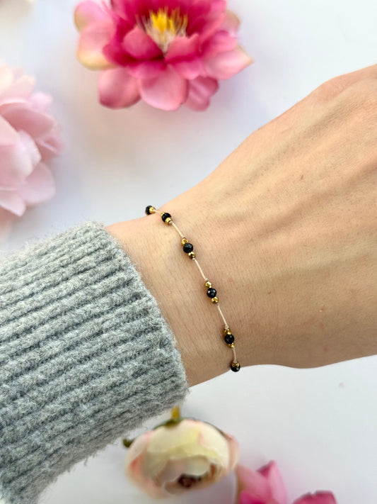 Bransoletka ELARA CZARNY TURMALIN