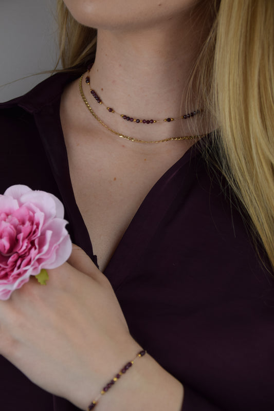 Naszyjnik SELENE NASZYJNIK GRANAT