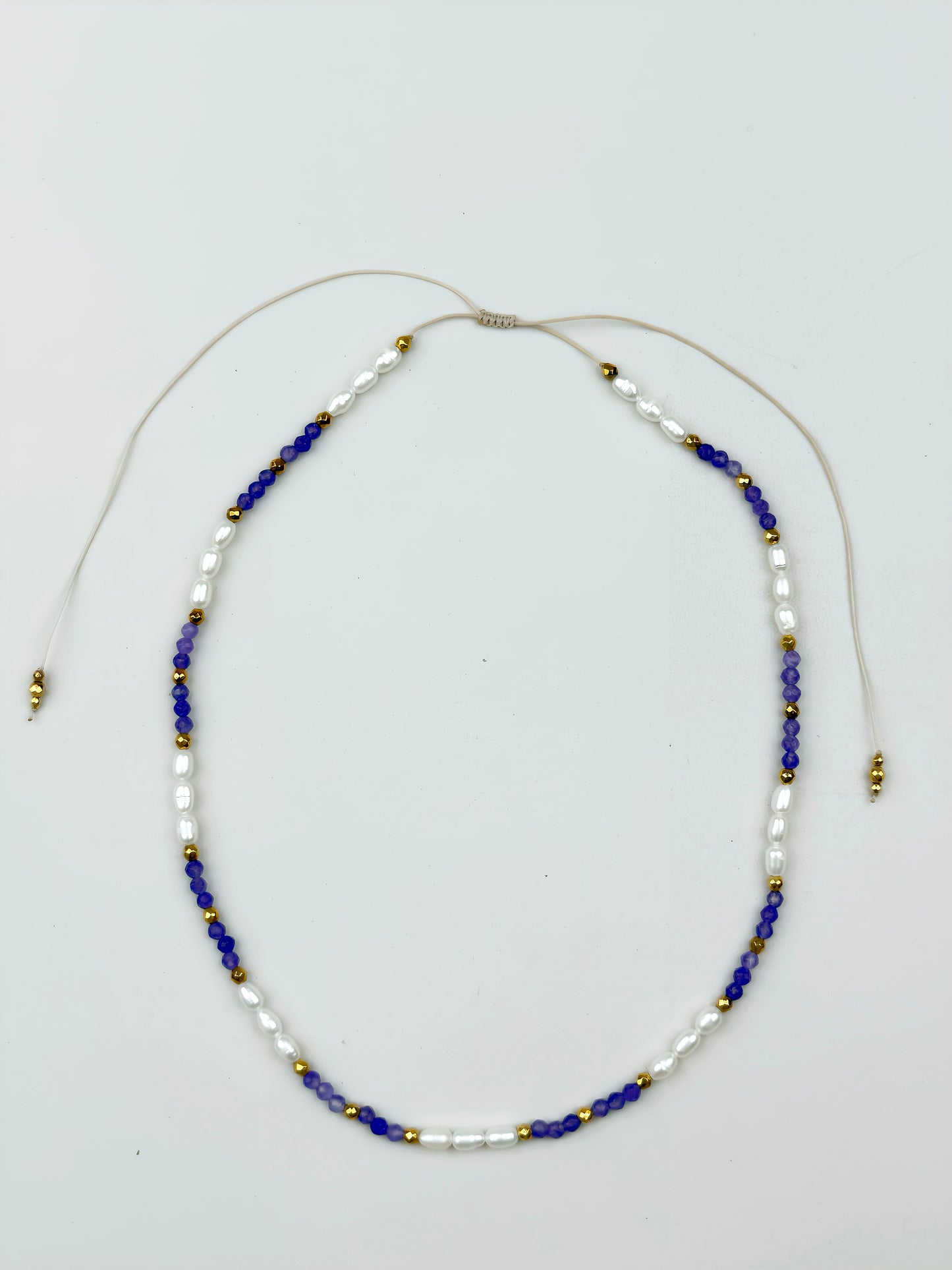 Naszyjnik LUNA AGAT FIOLETOWY